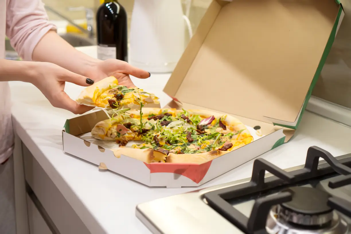 Pizza en caja